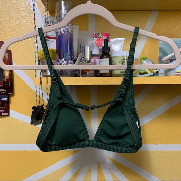 Aerie Ribbed Metallic Swimsuit Triangle Bikini Top Size XS - Picture 3 of 6